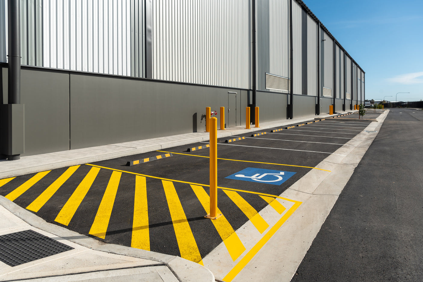 Surface Mount Disabled Bollard - 90mm (1300mm High)