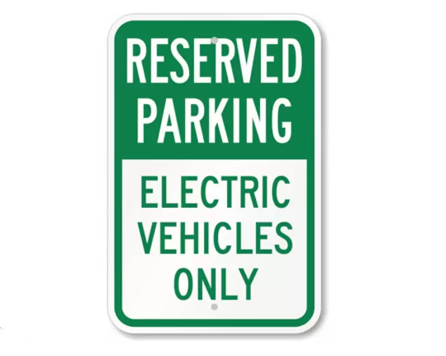 Electric Vehicles Only Sign - 450x300mm