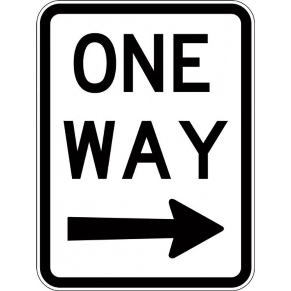 One Way Sign Right Arrow - 450x600mm