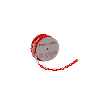 Plastic Chain Roll - Red & White | 8mm D x 25m