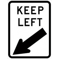 Keep Left Sign- 450x600mm