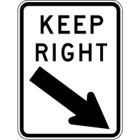 Keep Right Sign- 300x400mm