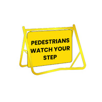 Swing Stand Sign-Pedestrians Watch Step-900x600mm