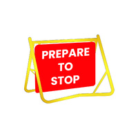 Swing Stand Sign - Prepare to Stop - 900x600mm