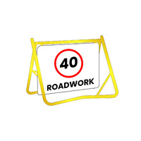 Swing Stand Sign - Roadwork on White - 900x600mm