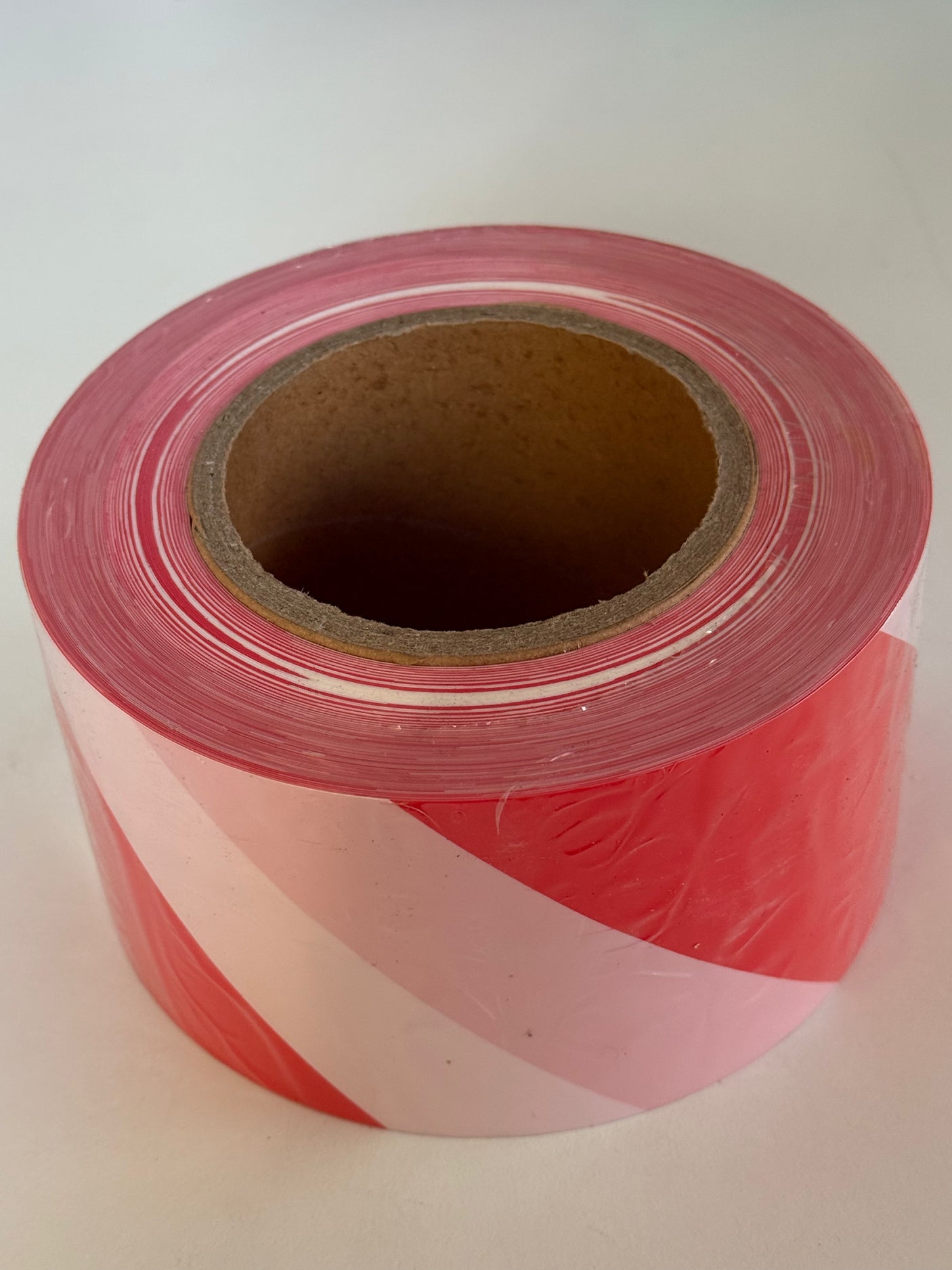 Safety Tape -Red/White - 75mm x 100m Roll